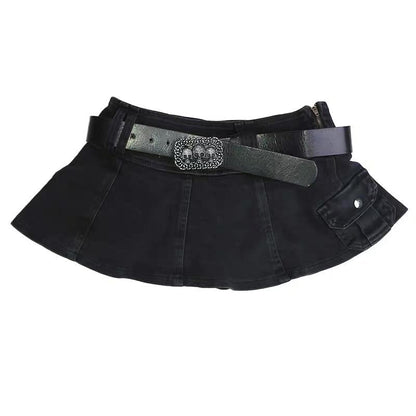 Denim Punk Miniskirt