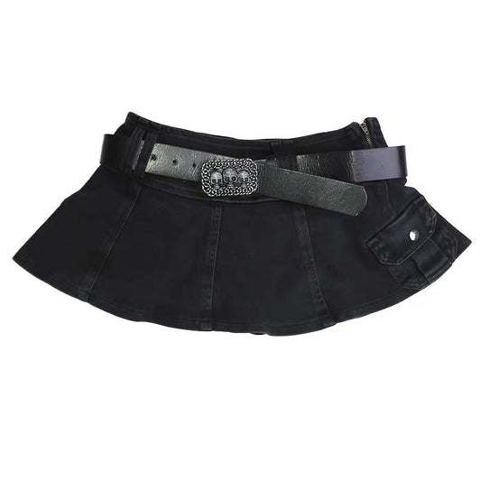 Denim Punk Miniskirt