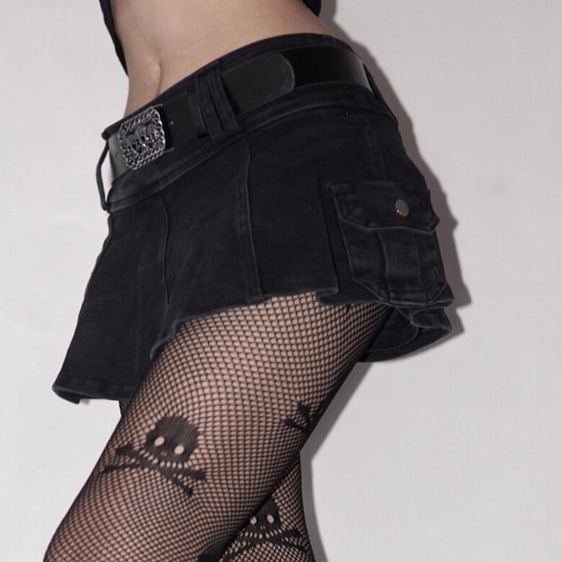 Denim Punk Miniskirt