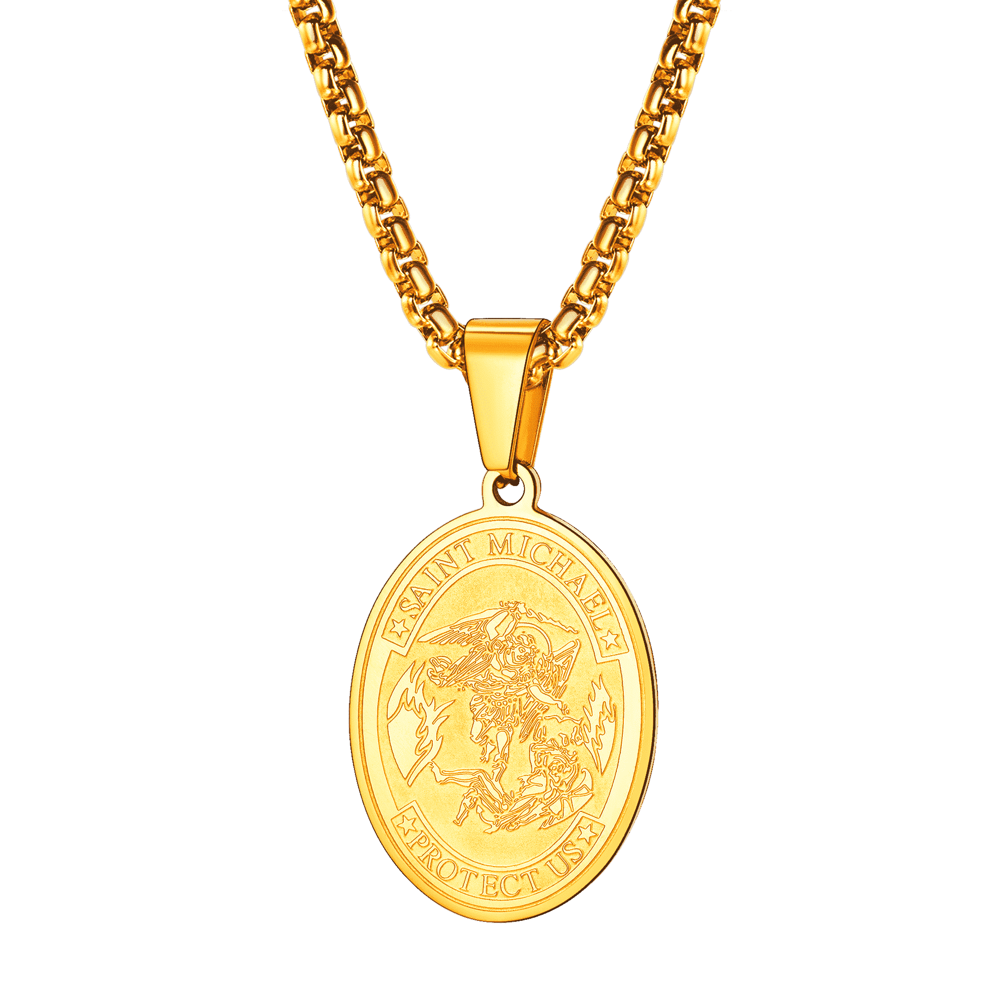 Archangel Michael Medal Pendant Necklace