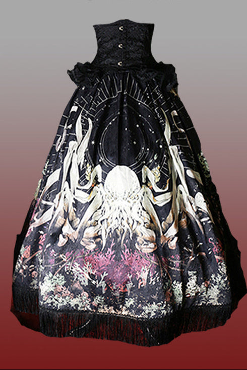 Cthulhu Gothic Dark Lolita Shirt + Skirt + Tail + Corset