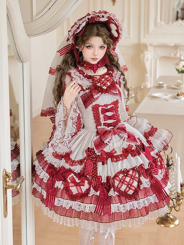 [pre-order Deadline: April 3] Pure Sweet Rose Fantasy Tiered Lolita Dress