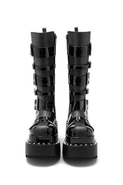Dark Punk Long Boots