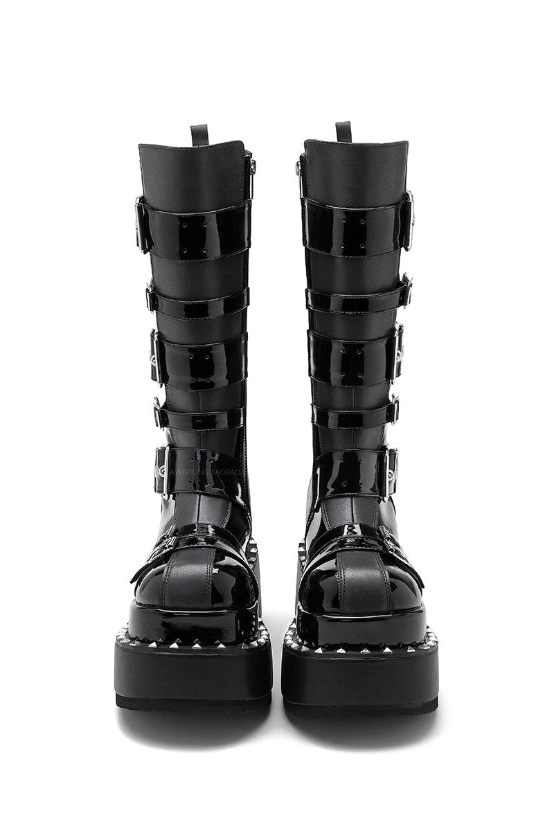 Dark Punk Long Boots