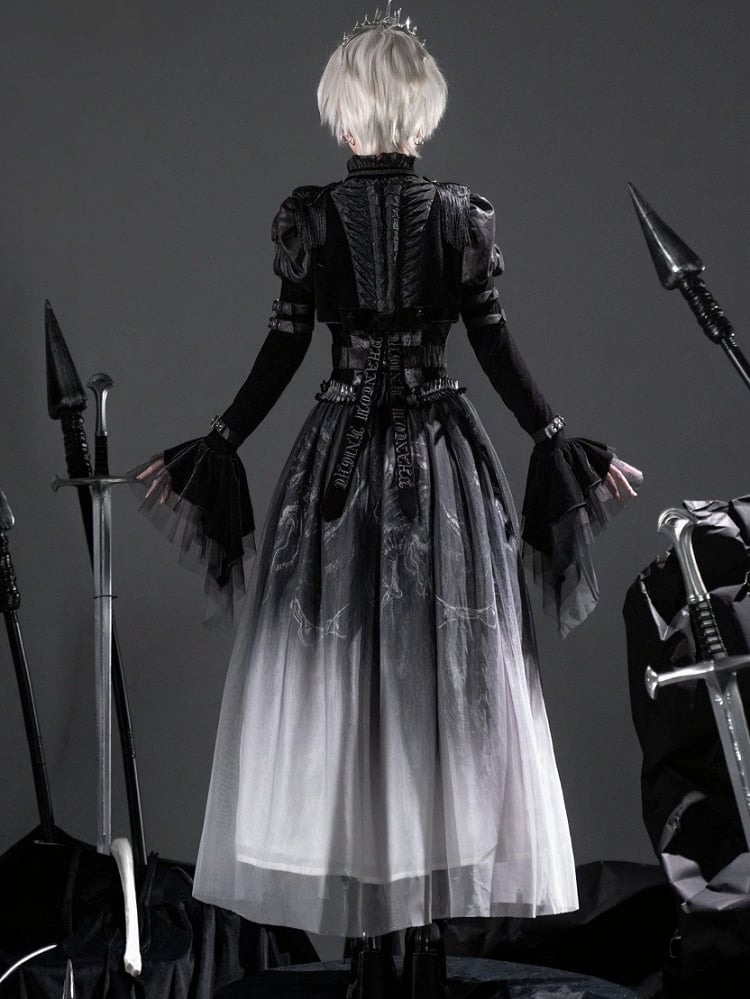 [pre-order Deadline: June 8] Phantom Knight Dark Gothic Military Dress Full Set (jacket + Bustier Top + Skirt)