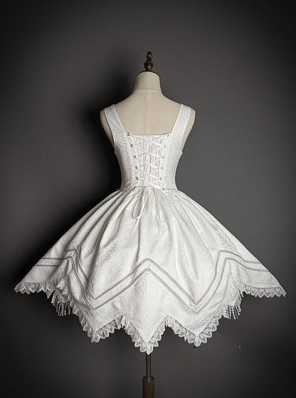 [pre-order Deadline: April 23] Dawnbreaker Gothic Jacquard Military Bustier Suspender Dress
