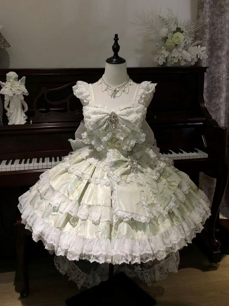 [pre-order Deadline: May 13] Blue/white/light Green Butterfly Fantasy Dress + Complete Set