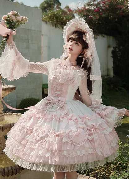 [pre-order Deadline: April 3] Pure Sweet Rose Fantasy Tiered Lolita Dress