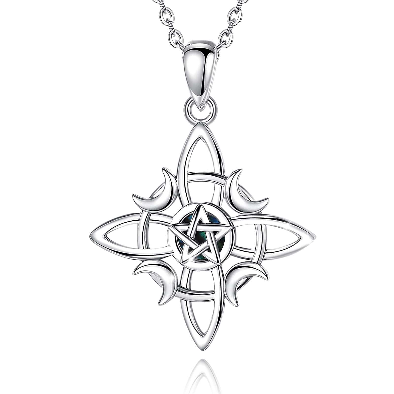 Pentacle Witches Knot Protection Necklace
