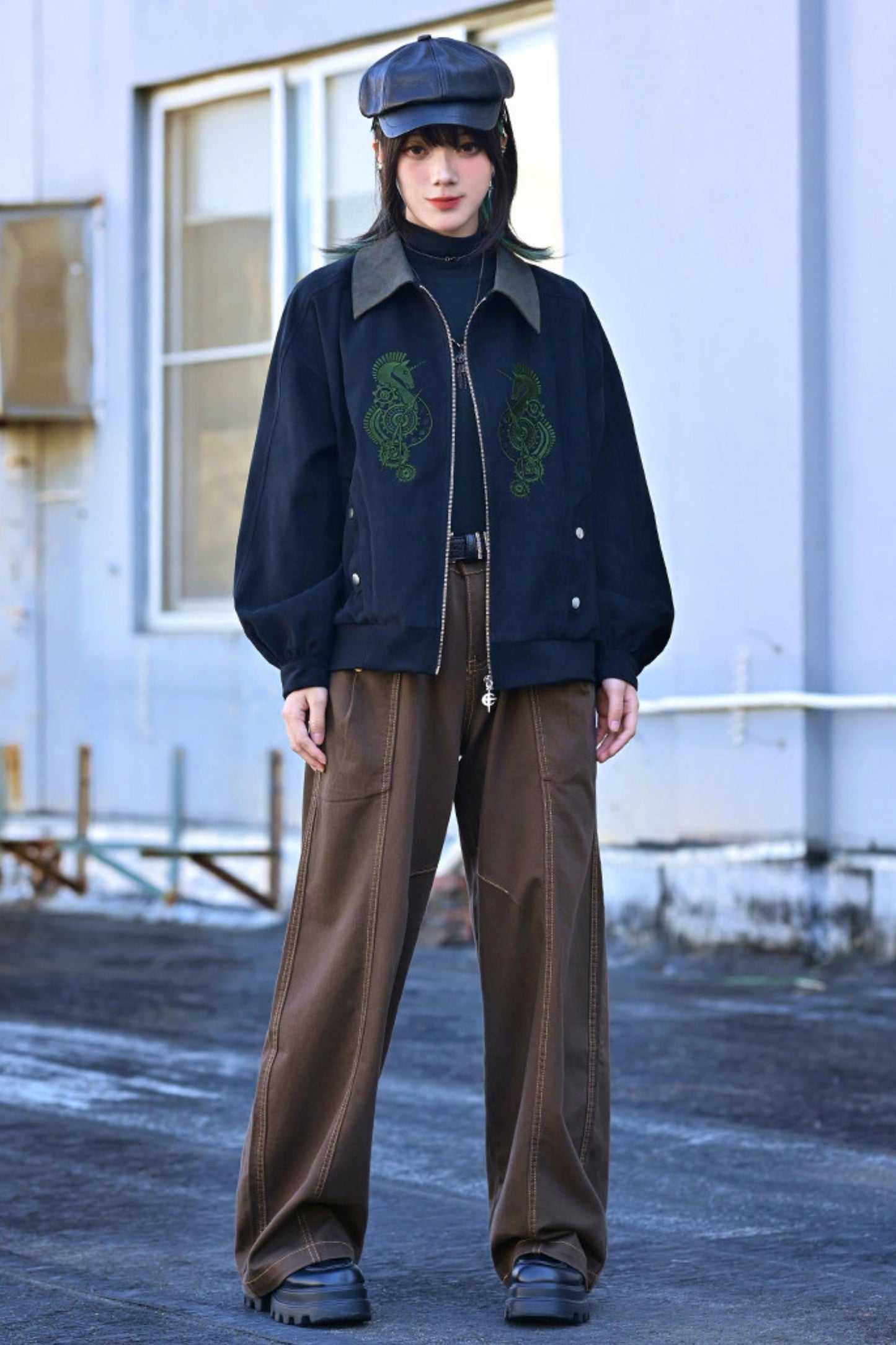 Double Structure Turtleneck Top