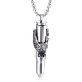 Eagle on Bullet Pendant for and / Necklace Stainless Steel Tough Man Jewelry