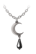 Tears of the Moon Black Pendant Necklace