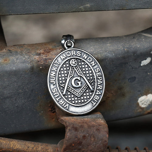 Ag Eye of Providence Stainless Steel Masonic Pendant