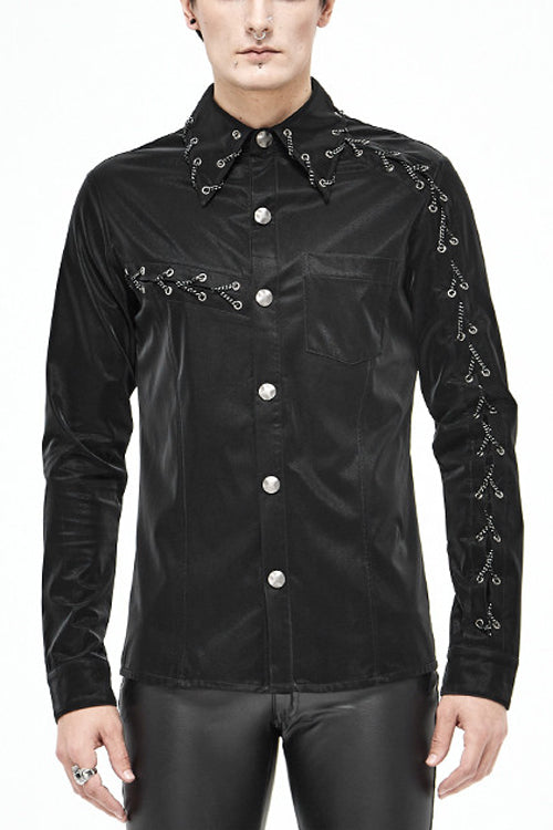 Black Rock Drawstring Punk Blouse