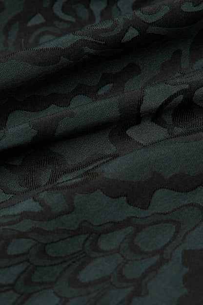 Jacquard Long Sleeve Front Metal Eyelets Lace Up Metal Carving Buckle Cuff Gothic Shirt 3 Colors
