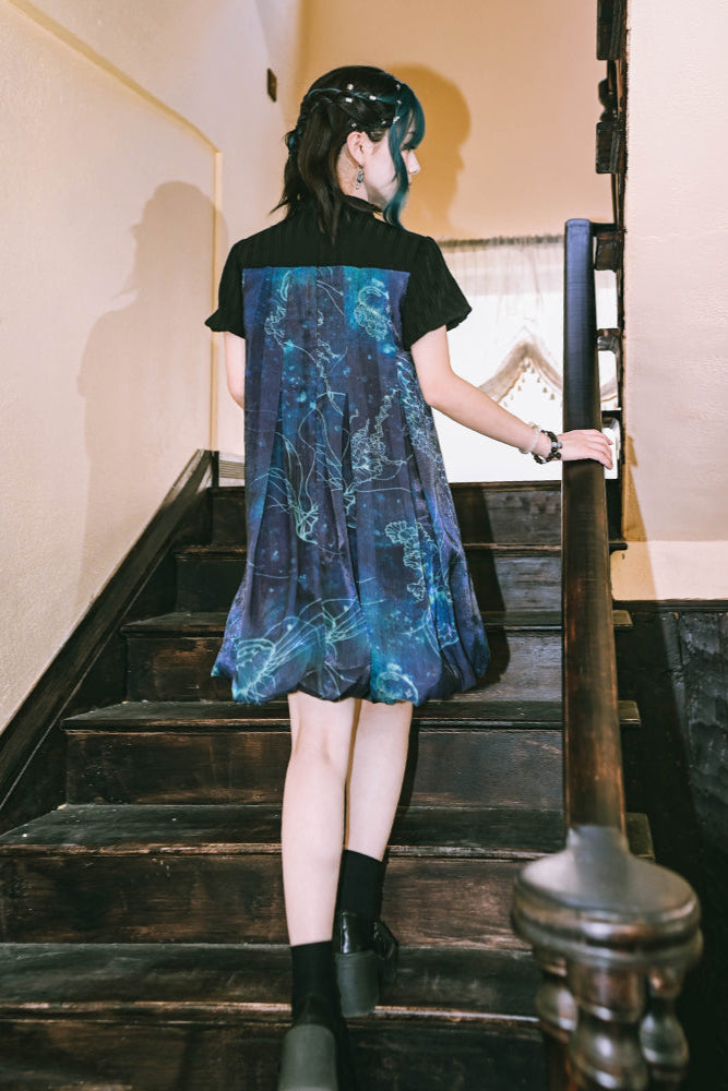 Jellyfish Print Bud Dress