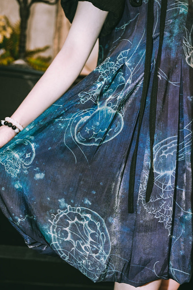 Jellyfish Print Bud Dress