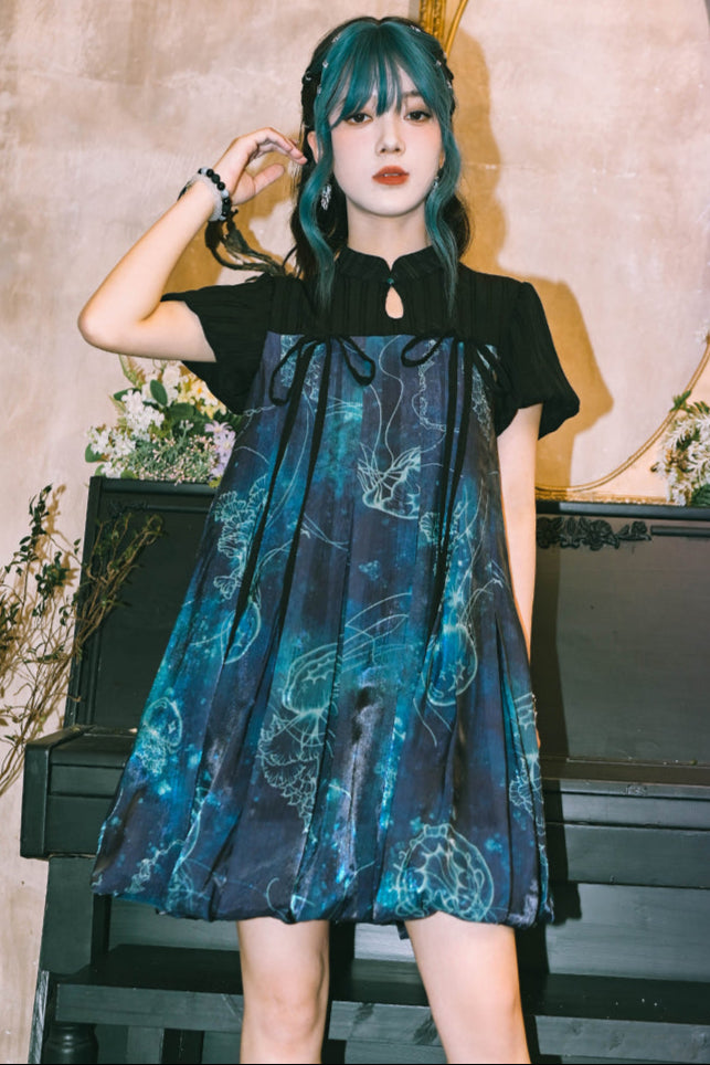 Jellyfish Print Bud Dress