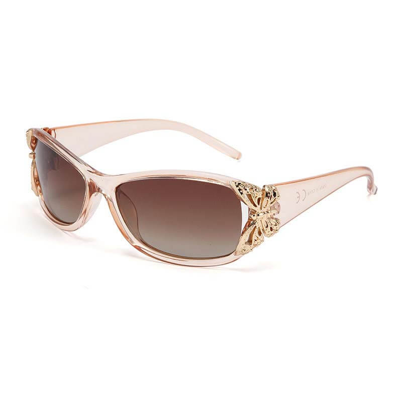 Butterfly Decorated Polarized Pc Sunglasses