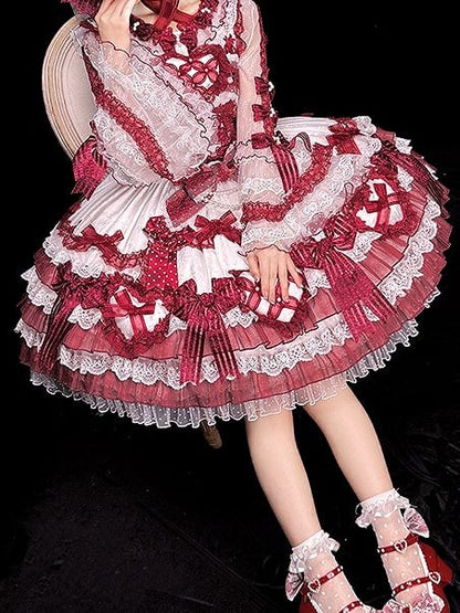 [pre-order Deadline: April 3] Pure Sweet Rose Fantasy Tiered Lolita Dress