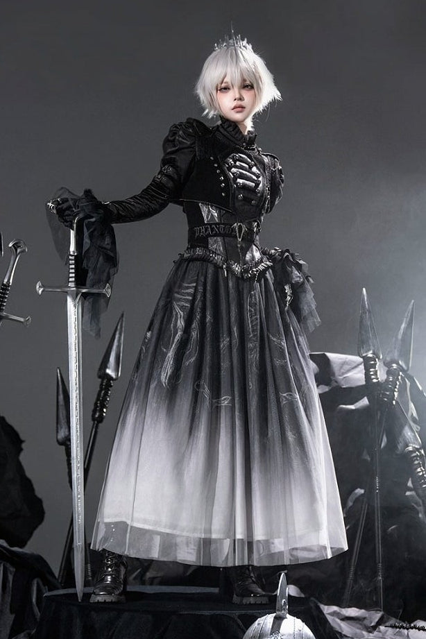 [pre-order Deadline: June 8] Phantom Knight Dark Gothic Military Dress Full Set (jacket + Bustier Top + Skirt)
