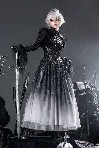 [pre-order Deadline: June 8] Phantom Knight Dark Gothic Military Dress Full Set (jacket + Bustier Top + Skirt)