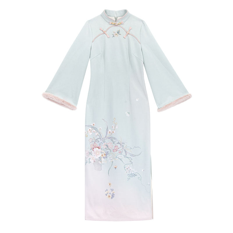 Plush Round Neck Chinese-style Set