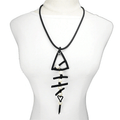 Fish Bone Pendant Necklaces / Gothic Long Necklace / Handmade Rubber Accessories
