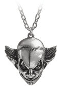 Gothic Evil Clown Pendant Necklace in Fine English Pewter