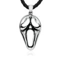 Gothic Pendant of Scream Face / Necklace of Stainless Steel / Rock Style Jewelry