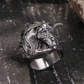 Gothic Dark Style Unicorn Stainless Steel Ring