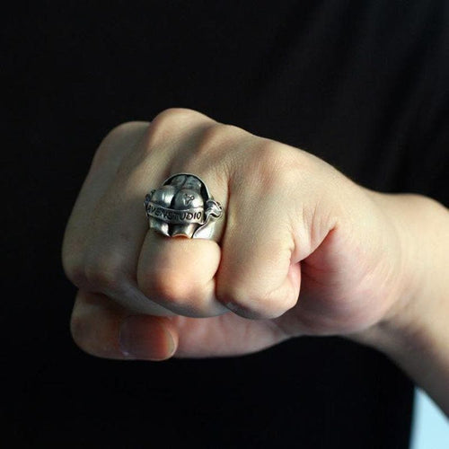 Butt Shaped Sterling Silver Ring