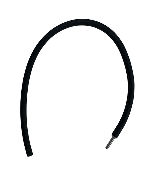 Black Silicone 4mm Thick Easy Pop Clasp Bracelet, 7 1/2"