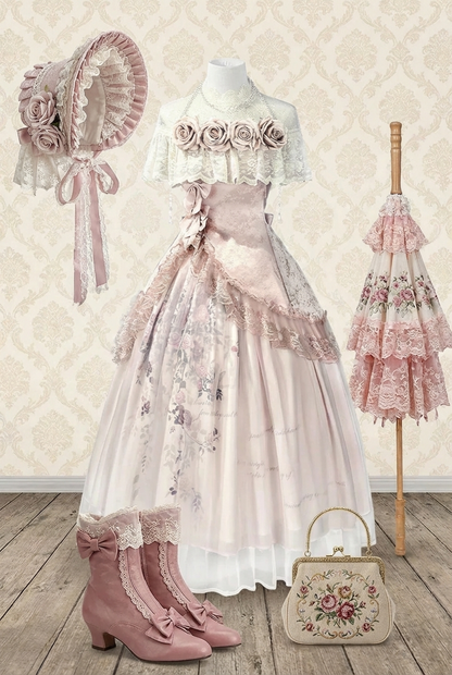 Sweet Pink Rose Lolita Set