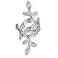 Sterling Silver Leaf Non Piercing Clip on Cartilage Ear Cuff Earrings 1pc