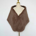 Faux Fur Party Dress Cape Plush Shawl