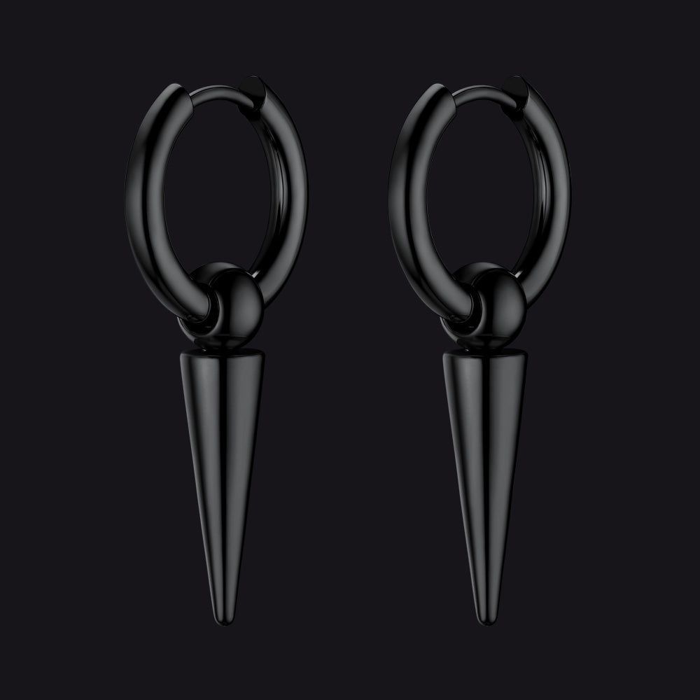 Long Spike Dangle Hoop Earrings for