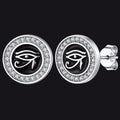 Sterling Silver Eye of Ra Stud Earrings for