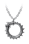 Mini Jormungand Ouroboros Pendant With Norse Symbol