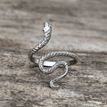 Minimalist Snake Design Stainless Steel Animal Ring
