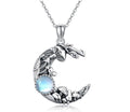 Dainty Moonstone Mushroom Necklace