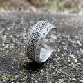 Norse Runes Celtic Knot Sterling Silver Viking Ring