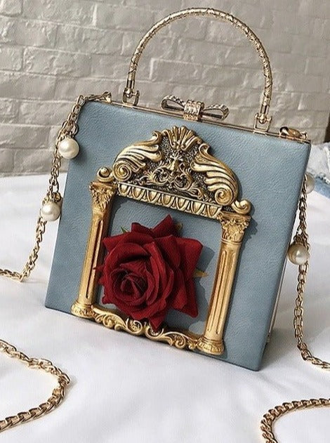 Classic Cameo Pearl Chain Bag