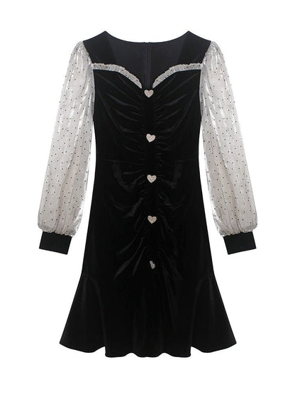 Pearl Heart Tiered Dress