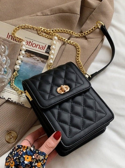 Pearl Chain Flap Bag