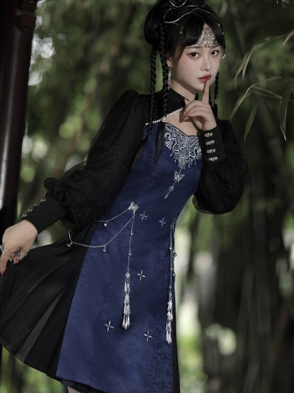 Butterfly Chain Accessories Chinese-style Inspired Layered Dress