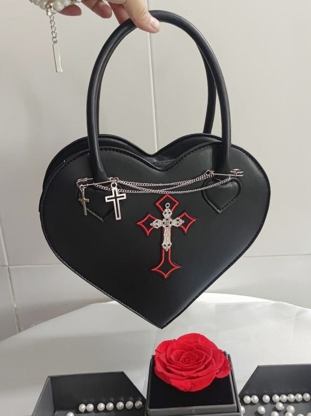 Cross Chain Heart Bag