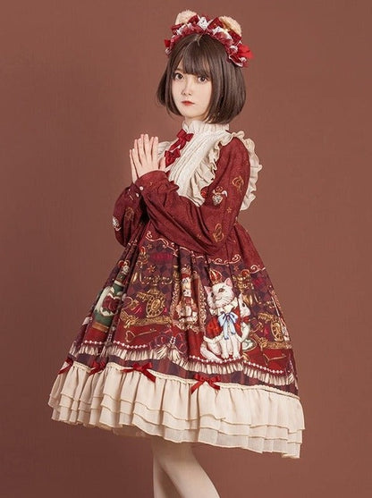 Ribbon Ruffle Alice's Tea Room Lolita Dress