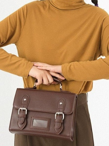 Twin Strap Square Satchel Bag