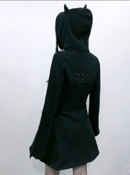Devil Costume Dress With Front Zipper